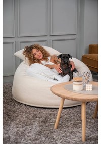 Hnedý sedací vak z textílie buklé Om 110 – SLOWDOWN