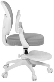 Detská otočná stolička Neoseat JUNI 008 s podnožou — látka, sivá