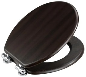 WENKO 22015100-WC sedadlo WENGE 35,5x42,5 cm hnedé/strieborné