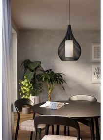 Eglo 900828 - Luster na lanku RAZONI 1xE27/40W/230V čierna