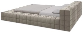 Čalúnená dvojlôžková posteľ taupe s roštom 140x200 cm Akela – Makamii
