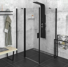 Polysan Polysan, Zoom Line Black obdĺžniková sprchová zástena 1100x800mm L/P varianta, ZL1311BZL3280B