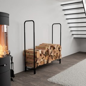 Stojan na palivové drevo Wilster 316789 - 120x120x36 cm, kov antracit