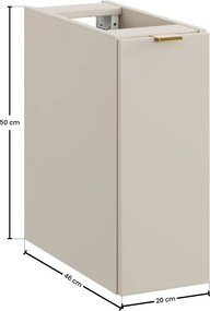 Závěsná spodní koupelnová skříňka Dalia Cashmere 81-20-46-C kašmírová