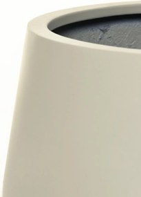 Kvetináč GORDO, sklolaminát, výška 21 cm, krémový