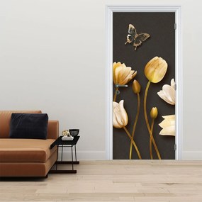 Fototapeta na dvere - Tulipány, abstraktné (95x205cm)