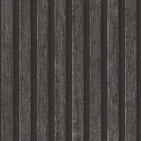Vliesové tapety na stenu 39109-4, rozmer 10,05 m x 0,53 m, dekoračné stenové panely dub tmavo sivý, A.S.Création