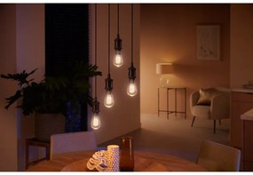 PHILIPS HUE Múdra LED filamentová žiarovka HUE, E27, ST64, 7W, 550lm, teplá biela-neutrálna biela