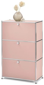 Kovová komoda »CN3« s 3 výklopnými priečinkami, staroružová