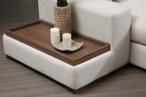 Elegantná pohovka Loop s prenosným sedákom a operadlom béžová 272 x 428 cm