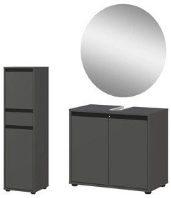 Antracitová kúpeľňová zostava Lemont – Germania