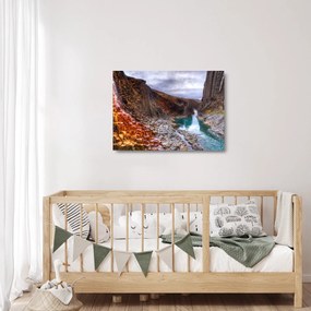 Sklenený obraz - kaňon Studlagil (70x50 cm)