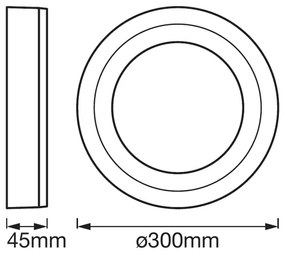 Ledvance - LED Stropné svietidlo ROUND LED/18W/230V priemer 30 cm