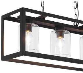 Jupiter 1805 - MC3 - Luster na reťazi MACARI 3xE27/60W/230V čierna