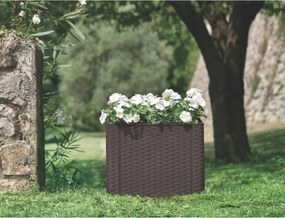 STEFANPLAST Samozavlažovací kvetináč Natural Deluxe 35 l, antracit