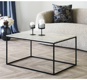 Čierny/béžový konferenčný stolík v dekore kameňa 60x90 cm Vita – House Nordic