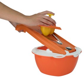 Börner Multimaker - plne farebný: Miska a veko s tesniacim ventilčekom, odkvapkávačom a Multipatom Farba: Oranžová