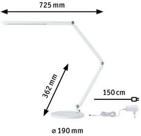 Paulmann 78911 - LED/10,6W Stmievateľná stolná lampa FLEXBAR 230V 3000/4000/6500K
