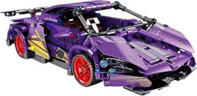 Stavebnica auta SUPERCAR No.J2003 fialová - 470 dielikov