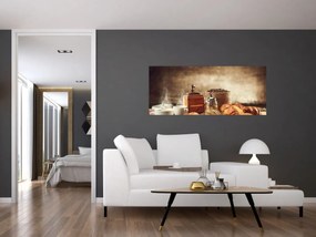 Obraz - Káva a raňajky (120x50 cm)