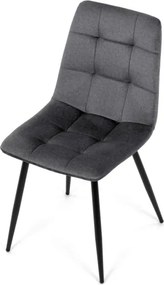 Jedálenská stolička zamatová, sivá DCL-X7015 GREY2