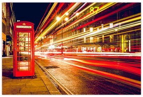 Obraz červené londýnske telefónne búdky (90x60 cm)