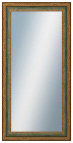 DANTIK - Zrkadlo v rámu, rozmer s rámom 50x100 cm z lišty HRAD zelená (3005)