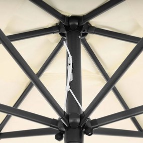 Skladací slnečník s naklápaním - 210 cm sivá