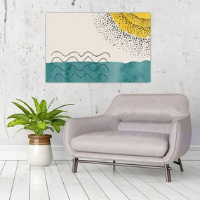 Obraz - Abstraktná maľba pláže N⁰1 (90x60 cm)