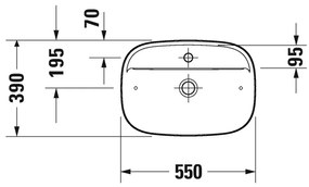 Duravit Zencha - Umývadlová misa 550x390 mm, matný antracit 2374551371