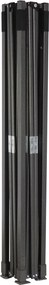 Rýchlorozkladací nožnicový stan 3x3m – oceľový, Čierna, 4 bočné plachty