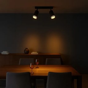 Bodové svietidlo PIPE 2xGU10/10W/230V čierne