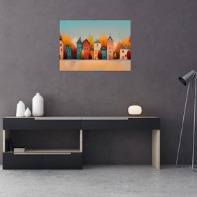 Obraz - Jesenná dedina (70x50 cm)