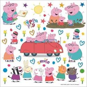 Samolepiaca dekorácia Peppa Pig Car, 30 x 30 cm