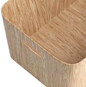 Úložný box s rúčkami, drevený vzhľad, WOOD-EFEKT, 40x30x20