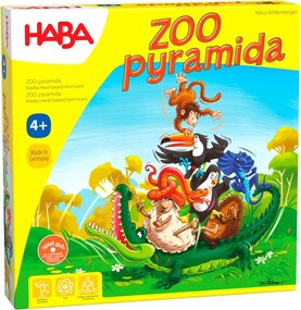 Spoločenská hra pre deti na rozvoj motoriky ZOO pyramida SK CZ verzia Haba od 4 rokov