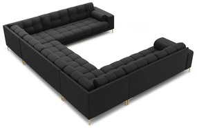 Tmavosivá rohová pohovka do "U" Bali – Cosmopolitan Design