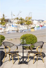 Bistro stôl Bsamira 4 (sivá + čierna). Akcia -15%. Vlastná spoľahlivá doprava až k Vám domov. 1146534