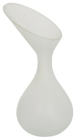 Sklenená váza HERLEY, matt white, Ø13x25 cm (S)