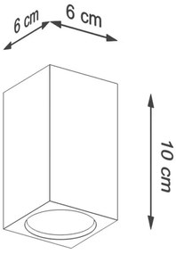 Sollux SL.1040 - Bodové svietidlo KEKE 1xGU10/40W/230V 10 cm dub