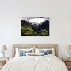 Obraz - Údolie pod horami (90x60 cm)