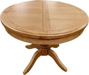 Jedálenský okrúhly rozkladací stôl pre 4 až 6 osôb, 110-145x110x78 cm