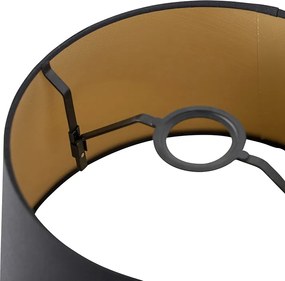 Bavlnený tienidlo čierny 32/25/18 so zlatým vnútorným povrchom