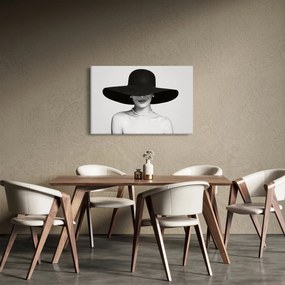 Obraz - Žena s klobúkom (90x60 cm)
