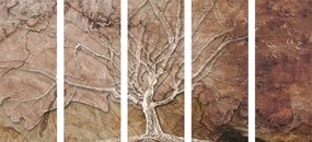 5-dielny obraz  koruna stromu - 100x50