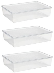 Súprava 3 ks úložných boxov na topánky s vekom, na čižmy BARBIE - 55 x 36 x 12 cm
