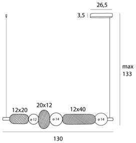MAXLIGHT P0593 - LED Luster na lanku BORA LED/29W/230V biela/čierna
