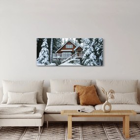 Obraz - Drevená chata (120x50 cm)