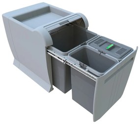 Plastový odpadkový kôš na triedený odpad/vstavaný 18 + 8 + 8 l City - Elletipi