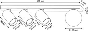 Brilagi - Bodové svietidlo SELE BALL 3xGU10/30W/230V + 1xG9/10W biela